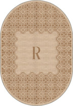 Marisa Beige Customizable Monogram Rug