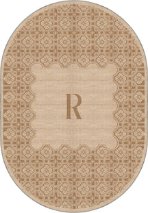 Marisa Beige Customizable Monogram Rug