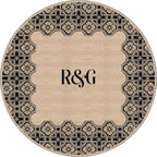 Marisa Navy Monogram Personalised Rug