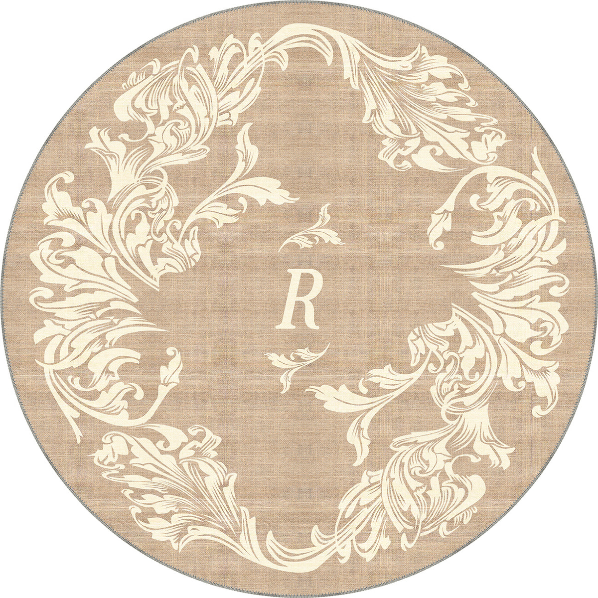 Luna Cream Customisable Letter Rug