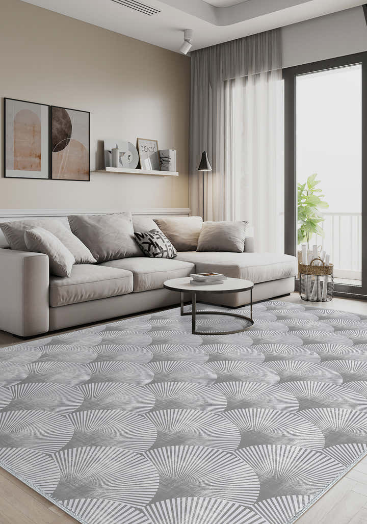 Addison Modern Silver Rug
