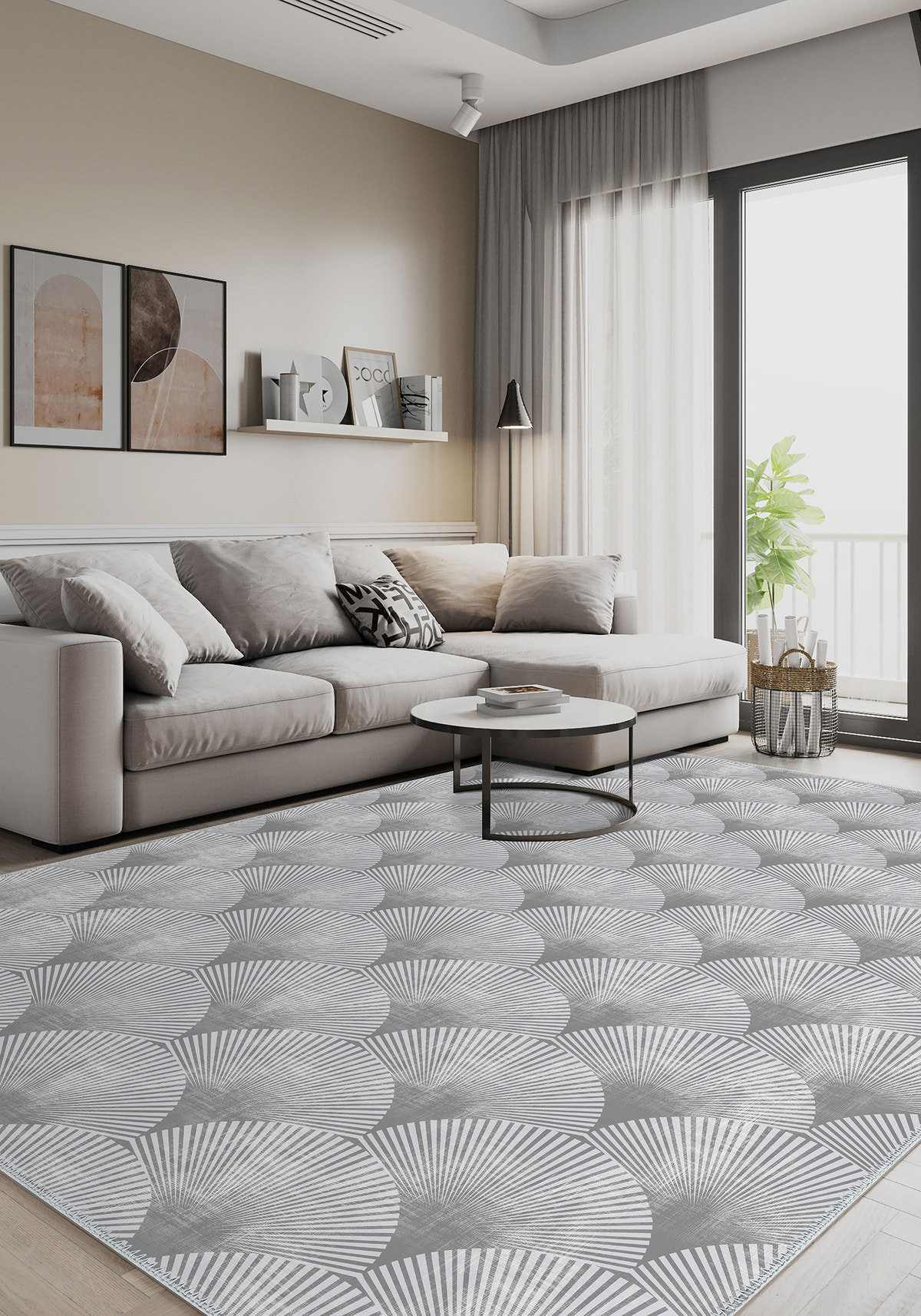 Addison Modern Silver Rug