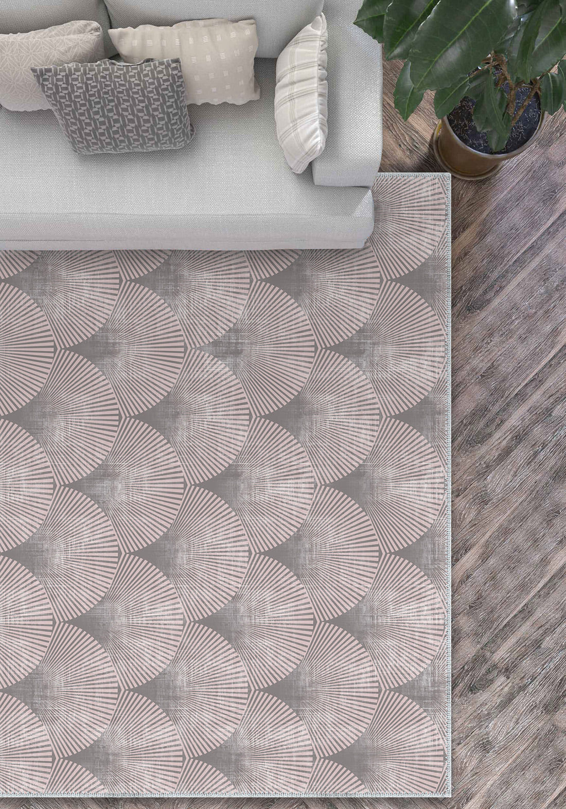 Addison Light Pink Art Deco Rug