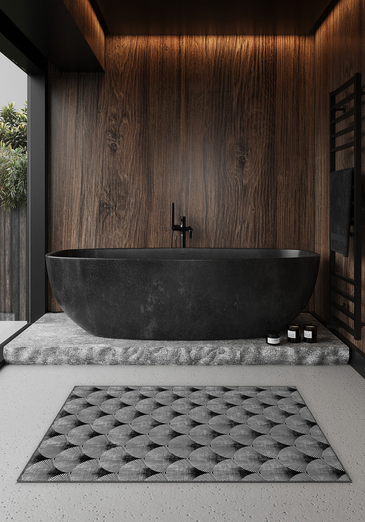 Addison Geometric Anthracite Rug