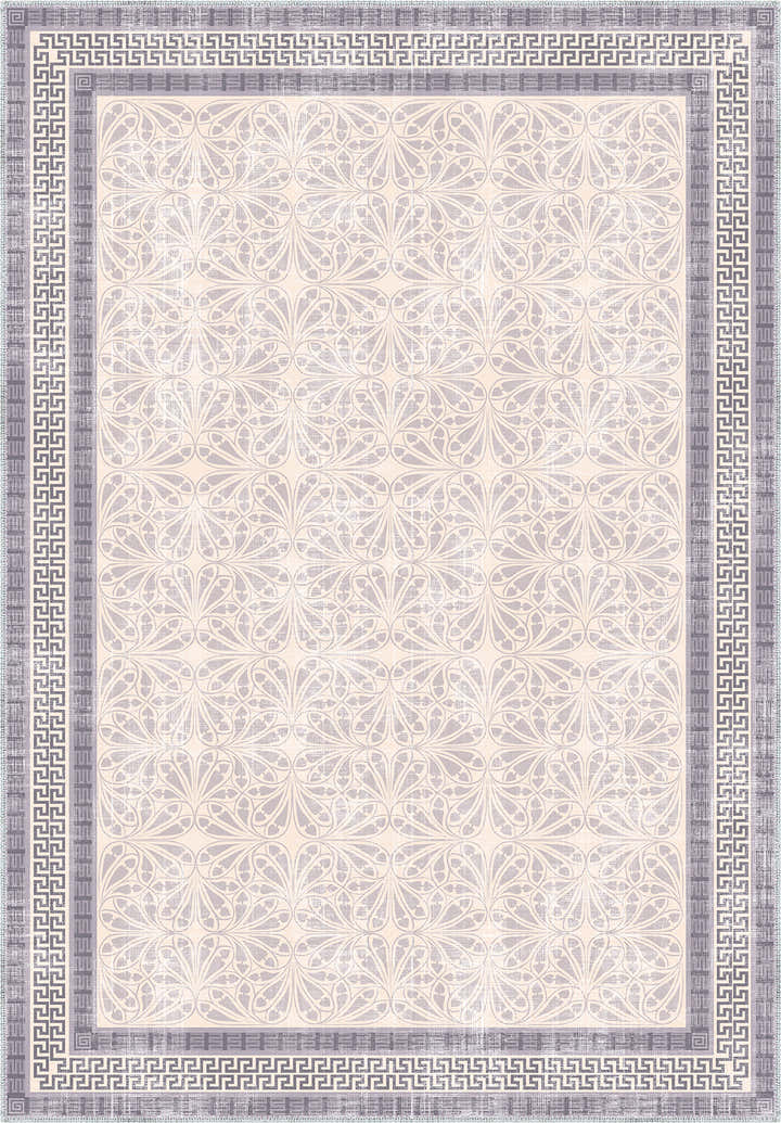 Alexis Bordered Purple Rug