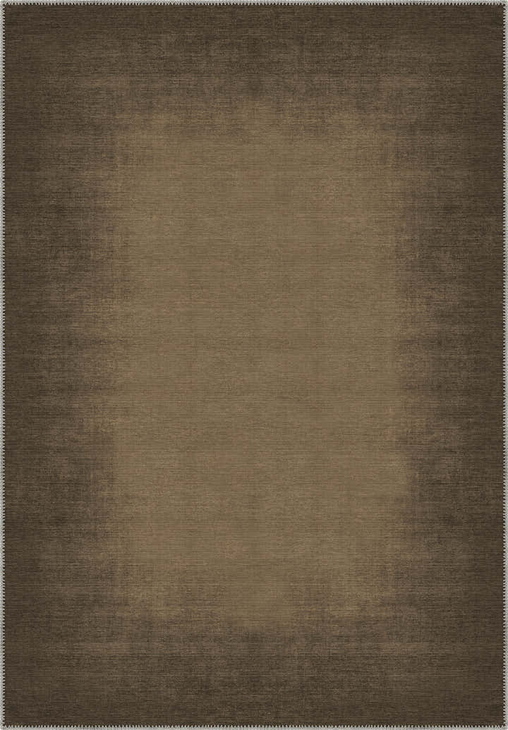 Olivia Brown Bordered Washable Rug