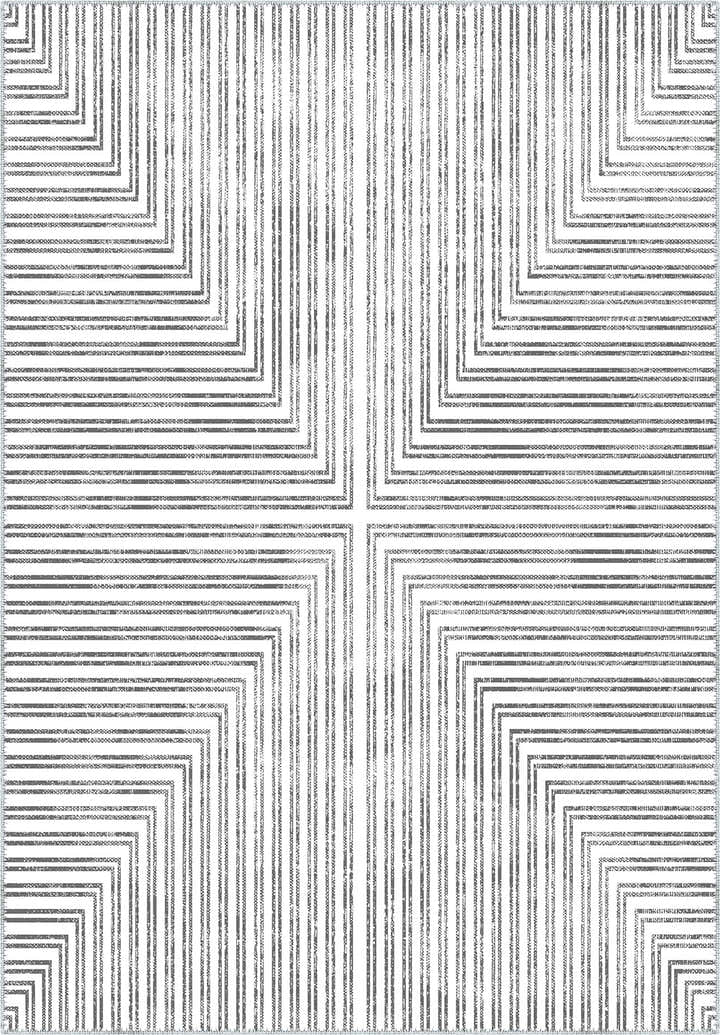 Kylie Grey Modern Striped Rug