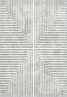 Kylie Striped Modern Rug - Green