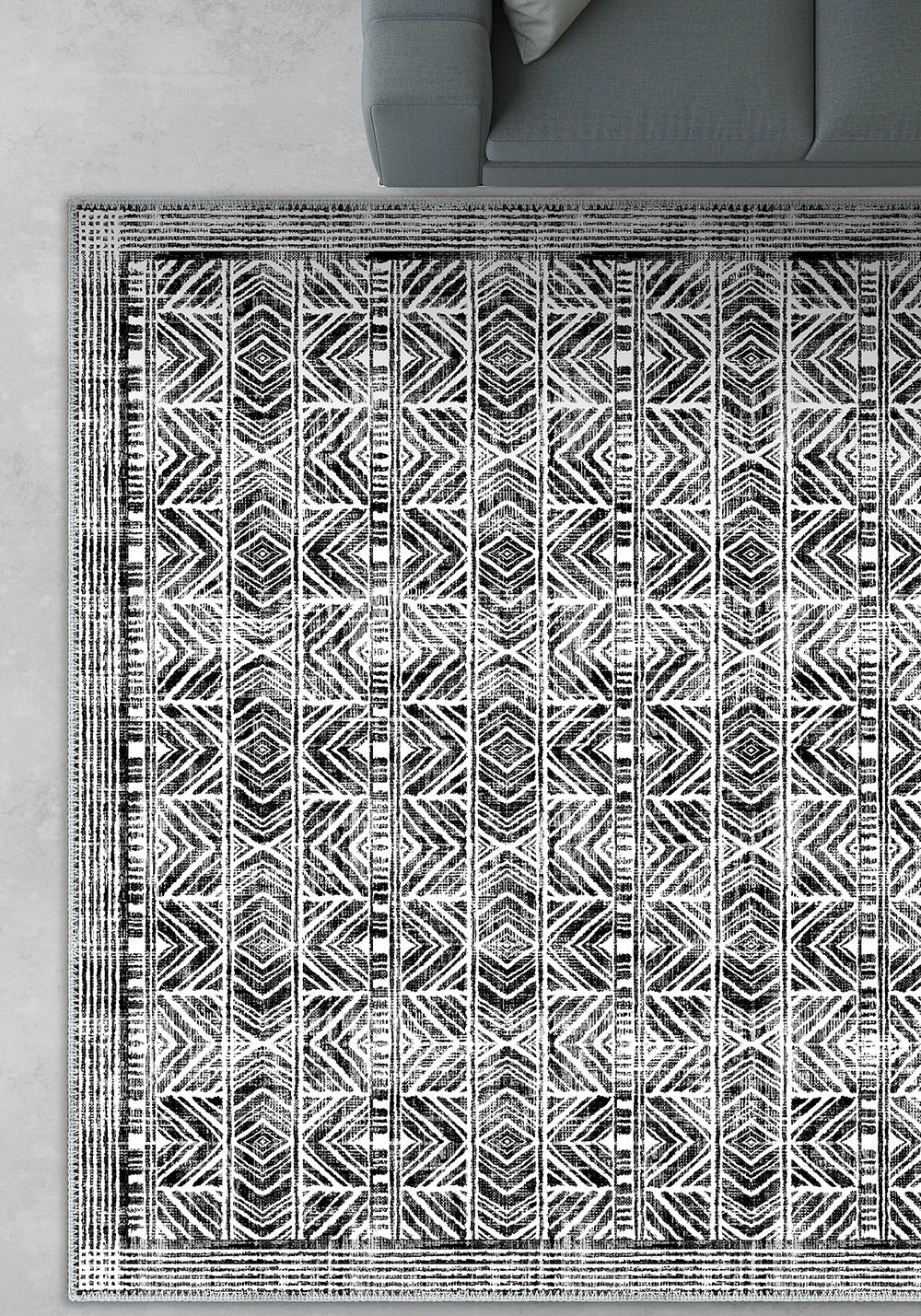 Gilyra Black and White Boho Rug