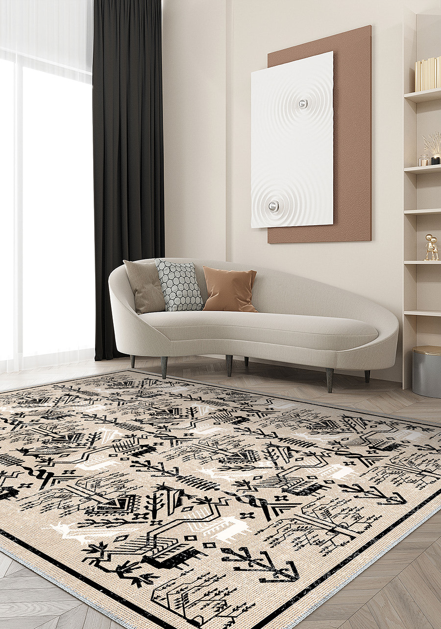 Jayden Cream Vintage Washable Rug