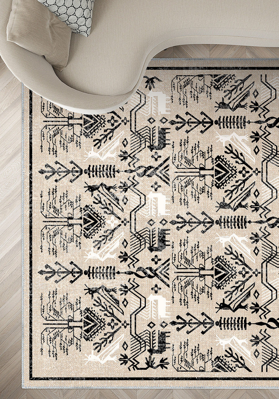 Jayden Cream Vintage Washable Rug