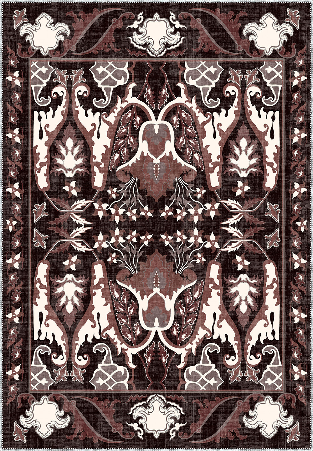 Henry Burgundy Vintage Rug