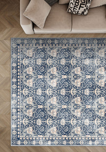 Zachary Blue Distressed Oriental Rug