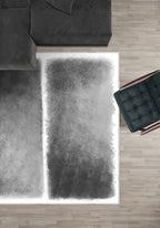 Vionette Grey Abstract Washable Rug