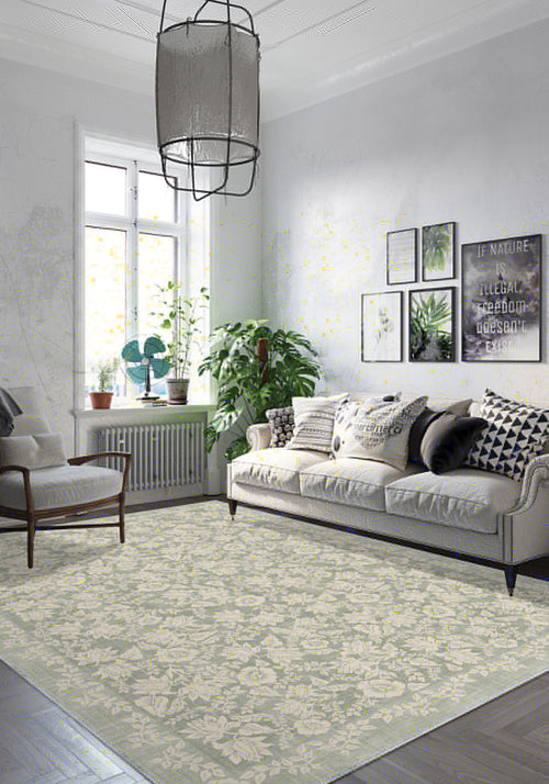 Minora Floral Sage Green Rug