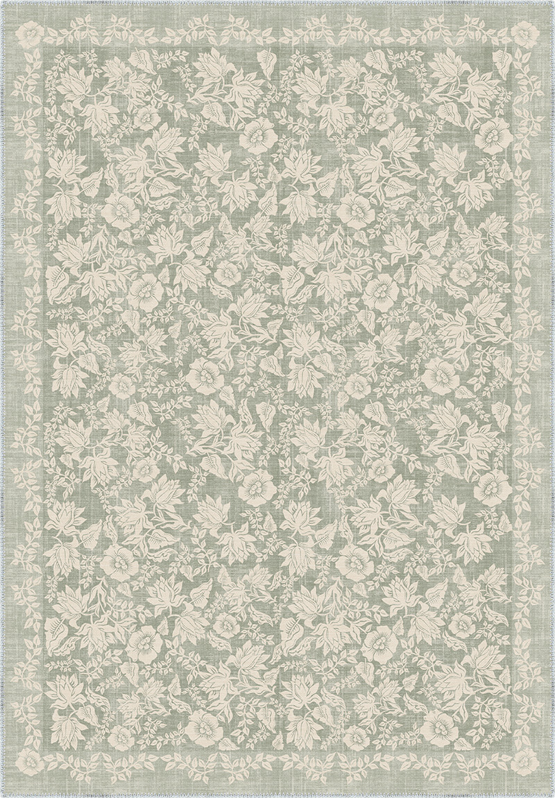 Minora Floral Sage Green Rug