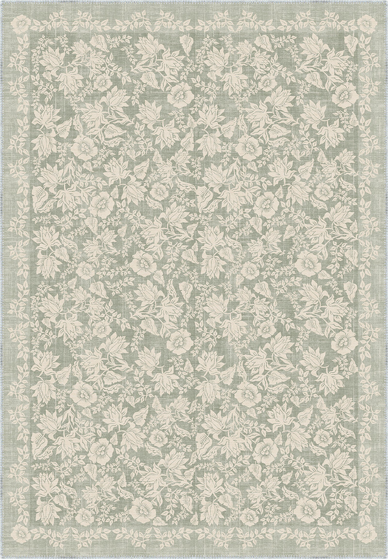 Minora Floral Sage Green Rug