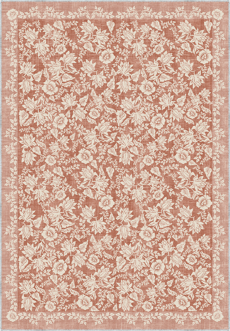 Minora Washable Floral Rug