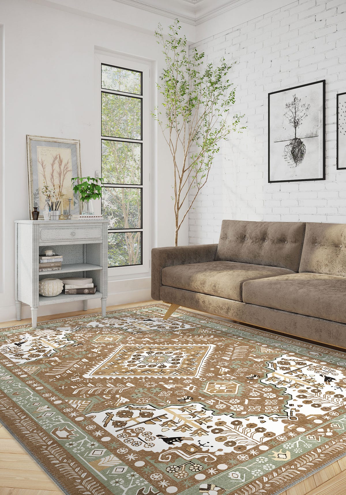 Oberon Natural Persian Rug