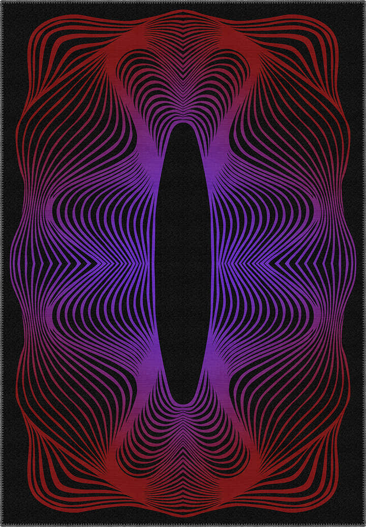 Optio Purple Op Art Rug