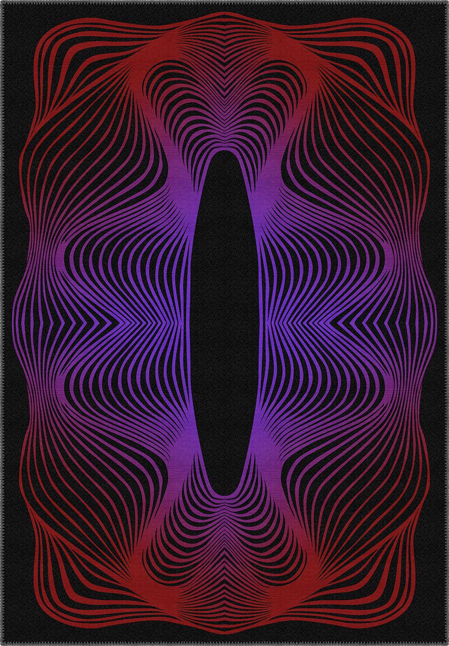 Optio Purple Op Art Rug