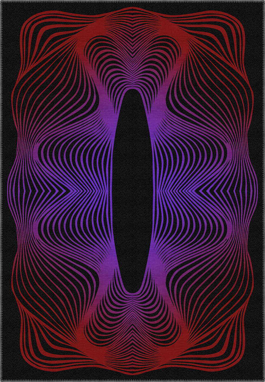 Optio Purple Op Art Rug