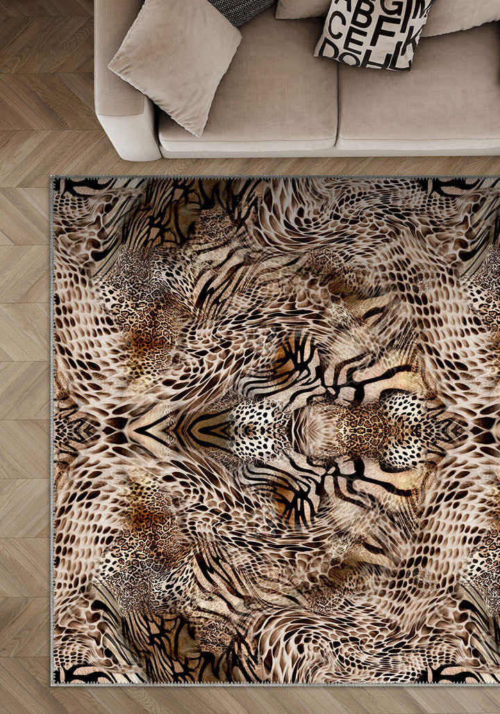 Sarana Animal Print Washable Rug