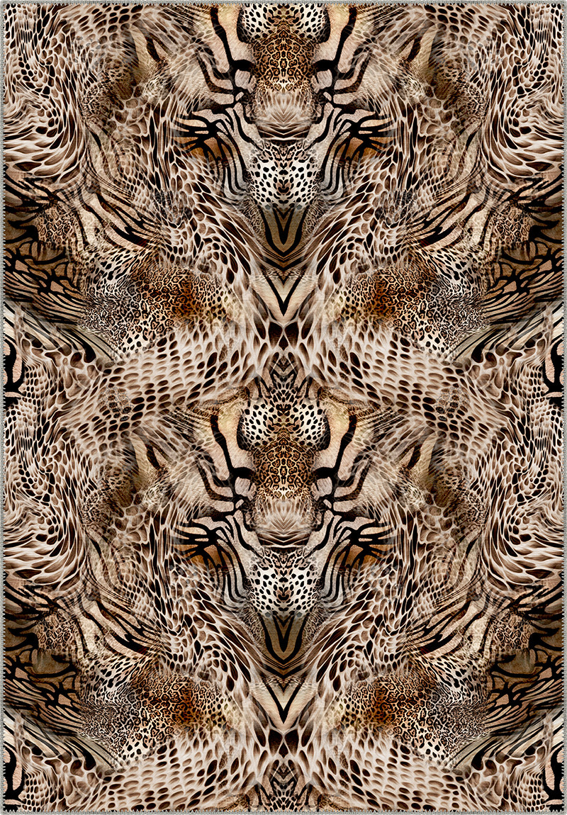 Sarana Animal Print Washable Rug