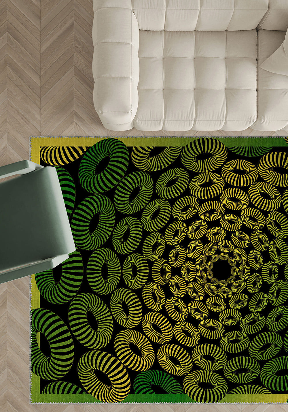 Lorelai Green 3D Rug