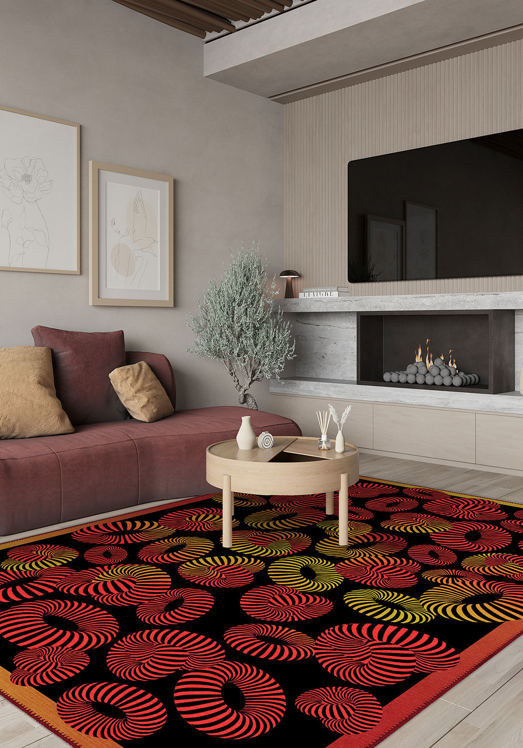 Lorelai Colourful Geometric Rug