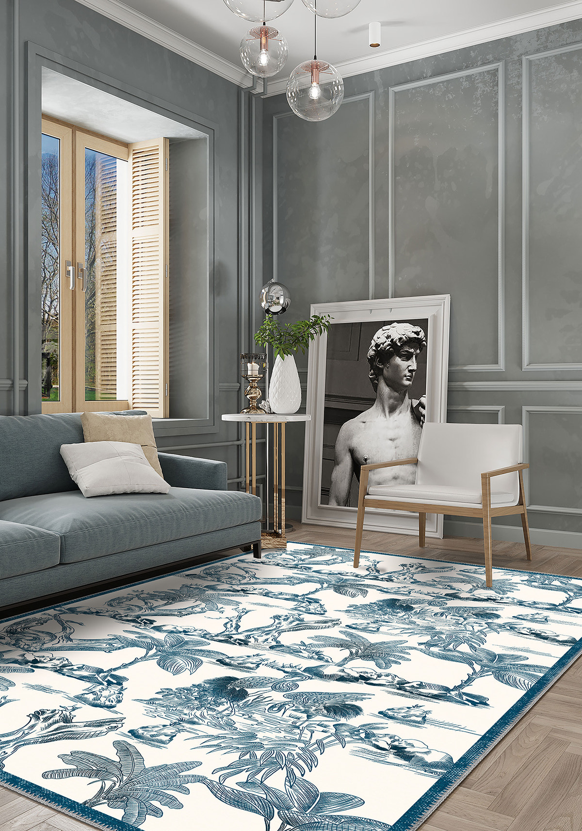 Palmera Tropical Toile Rug