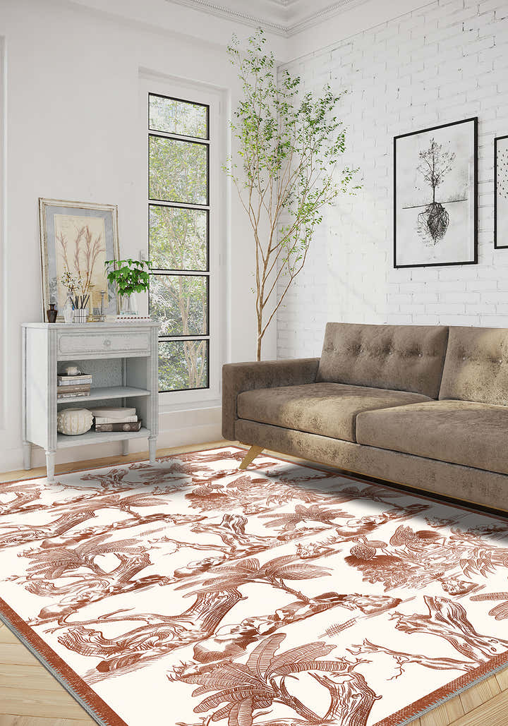 Palmera Tropical Terracotta Rug
