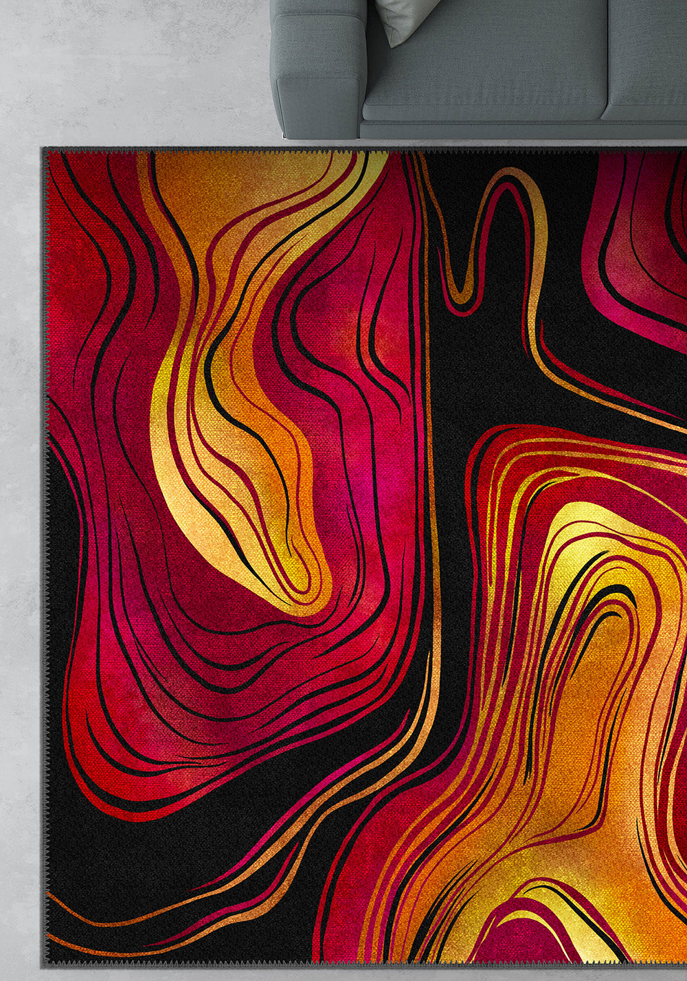 Calida Abstract Lava Rug