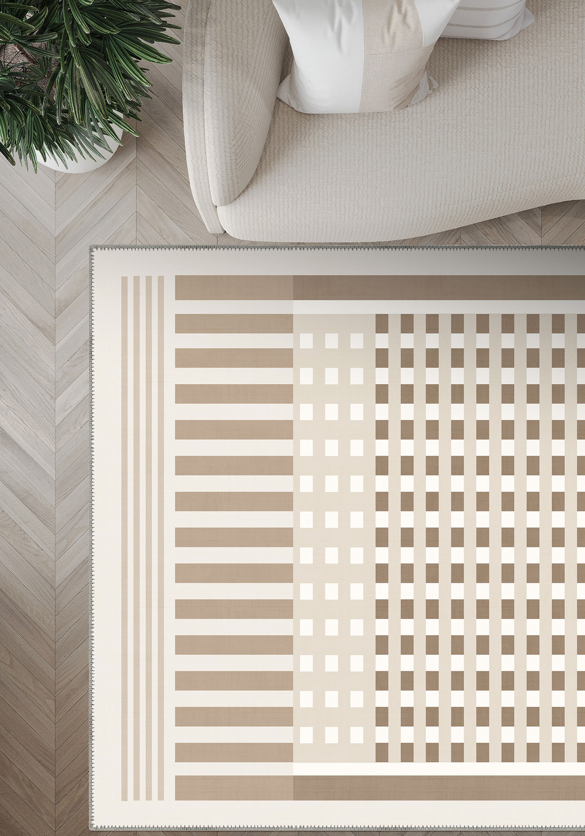 Natural rug for living room