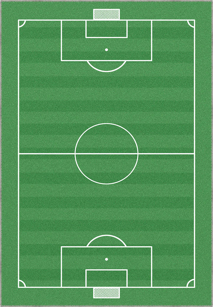 Striker Green Football Rug