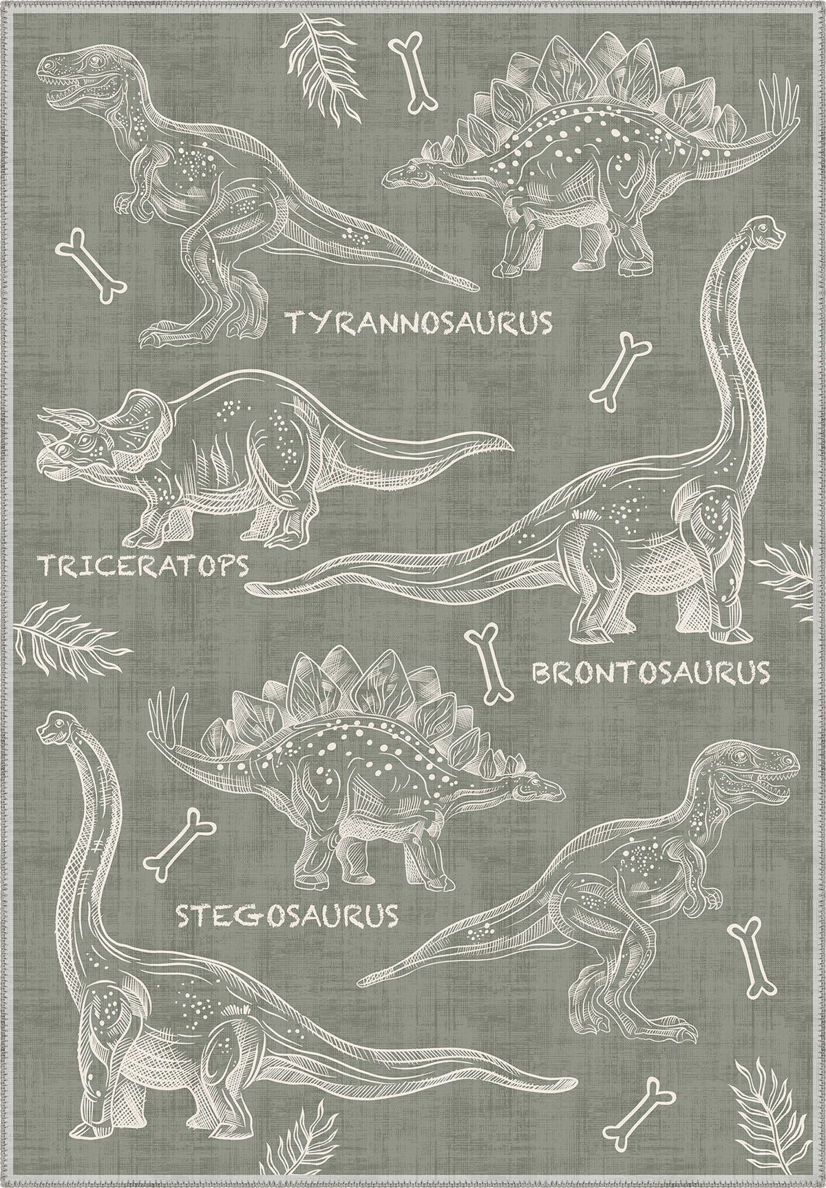 Daxon Green Dinosaur Rug