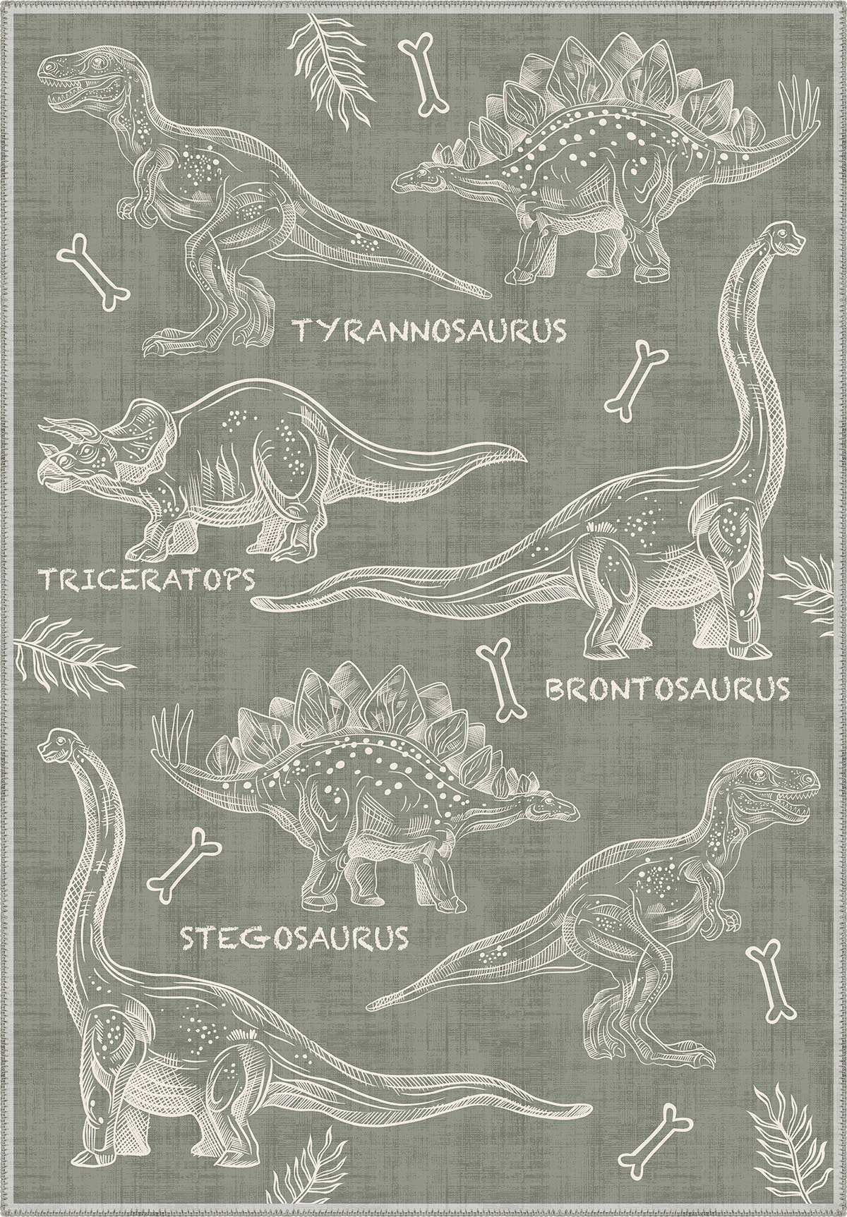 Daxon Green Dinosaur Rug