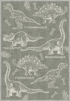 Daxon Green Dinosaur Rug