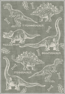 Daxon Green Dinosaur Rug