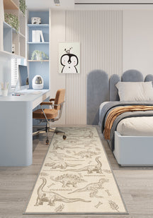 Daxon Beige Dinosaur Rug