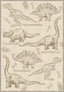 Daxon Beige Dinosaur Rug