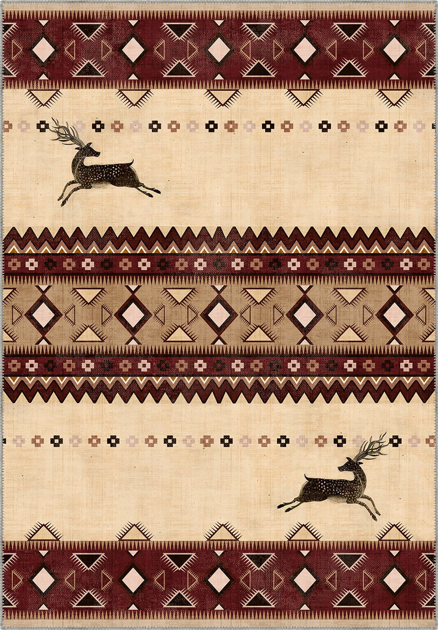 Wildwood Reindeer Rustic Rug