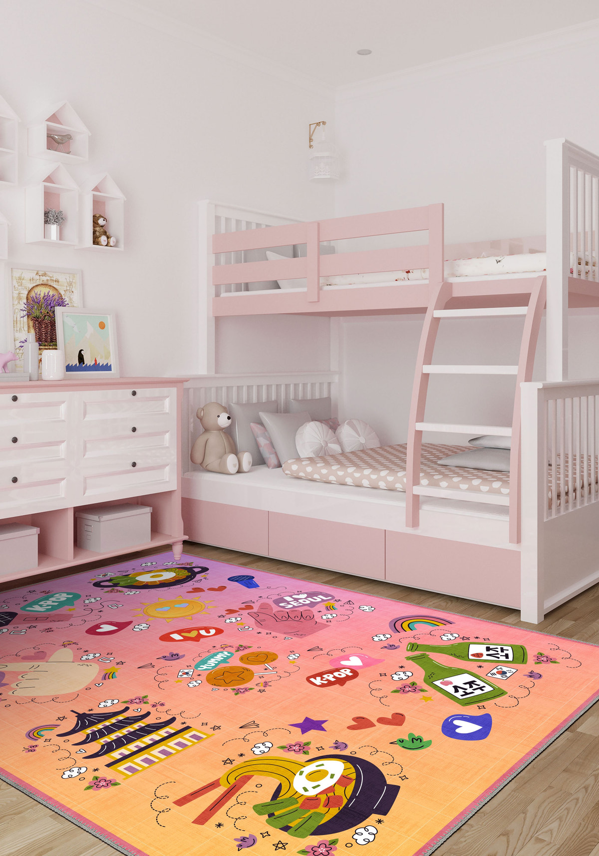 Mina Pink K-Pop Rug