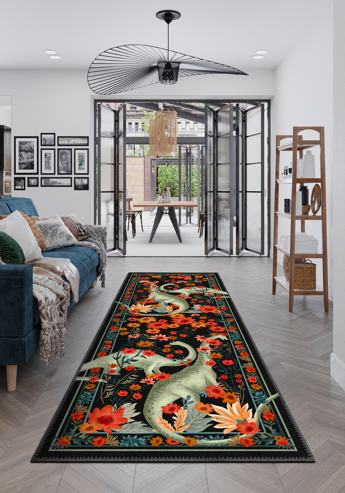 Nola Floral Dinosaur Rug
