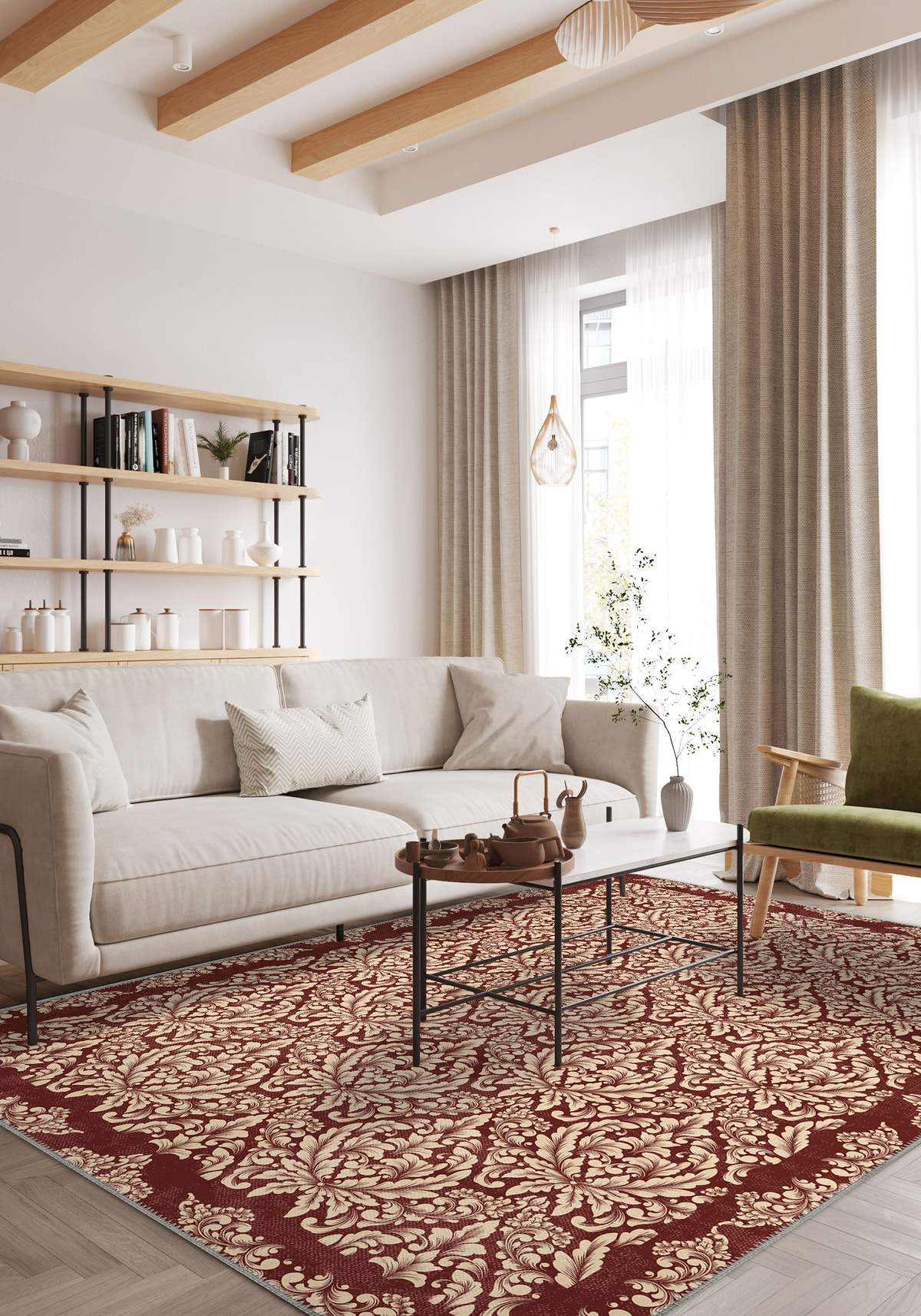 Odessa Terracotta Baroque Rug