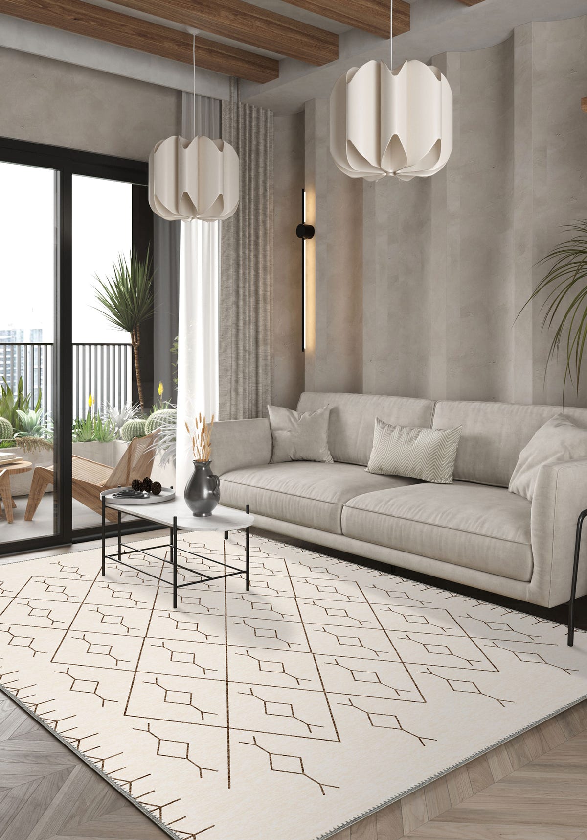 Nira White Berber Rug