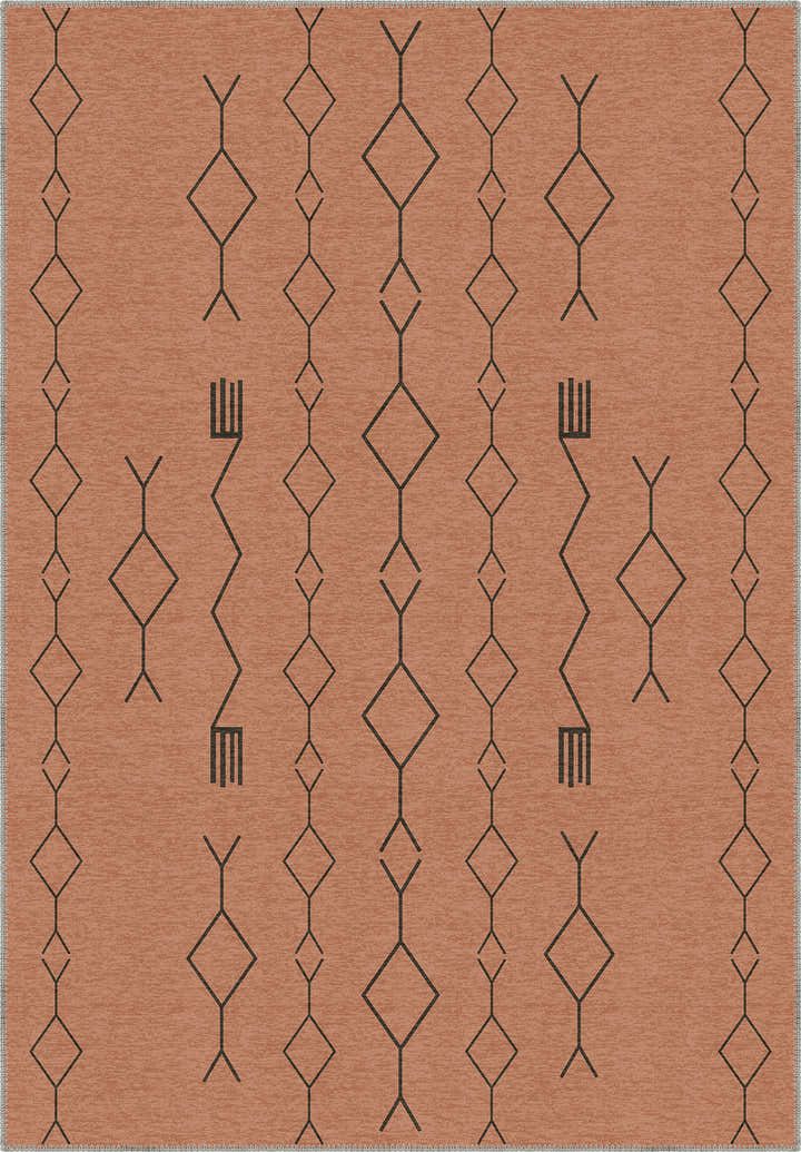 Terracotta berber rug