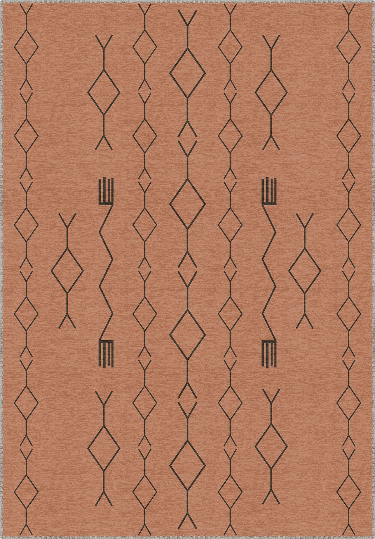 Terracotta berber rug