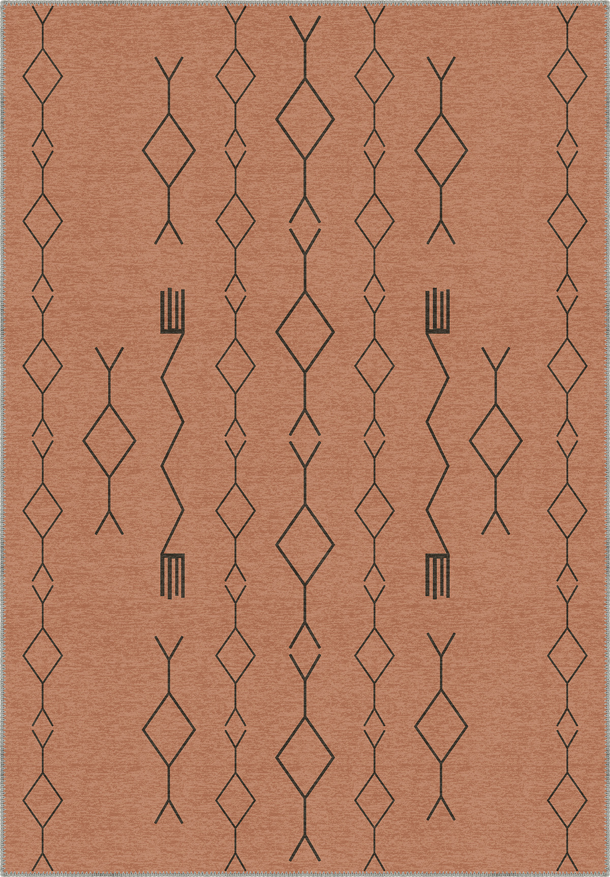 Terracotta berber rug