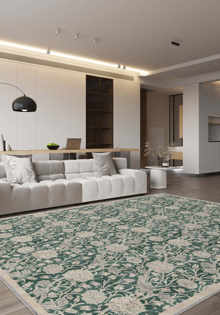 Thalassa Green Country Rug